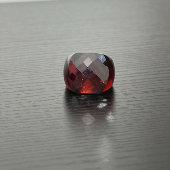 Amazing Solid Garnet Faucet Cut Ring - Picture 9 of 16